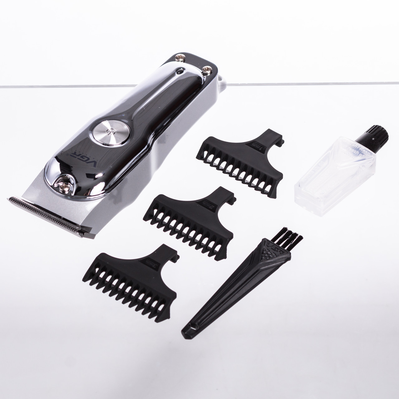 Машинка для стрижки волосся акумуляторна Сріблястий VGR V-071