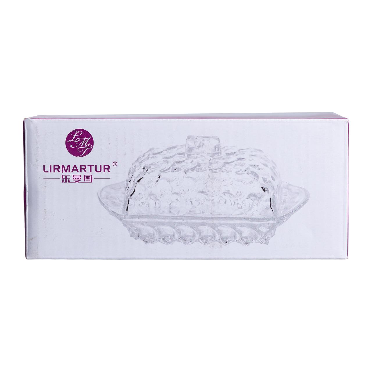 Маслянка для вершкового масла 17х10.5х8 см з кришкою зі скла HP-YH-46