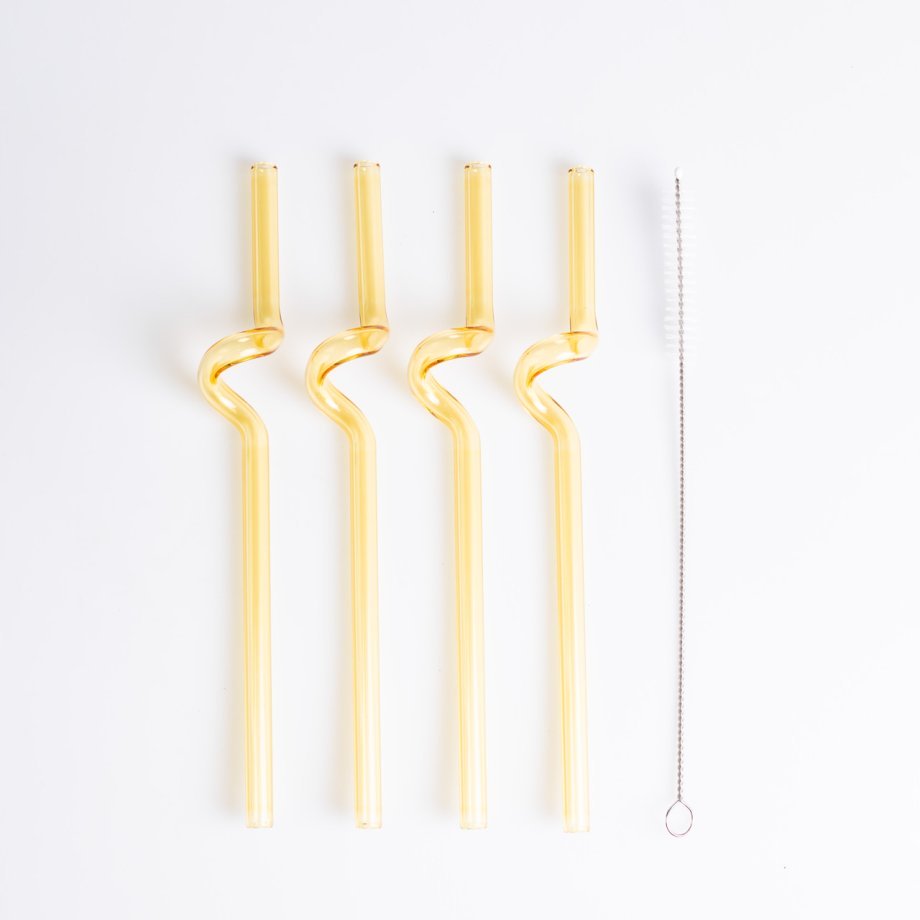 Набір 4 скляних трубочок із йоржиком для чищення HP-34-34Y