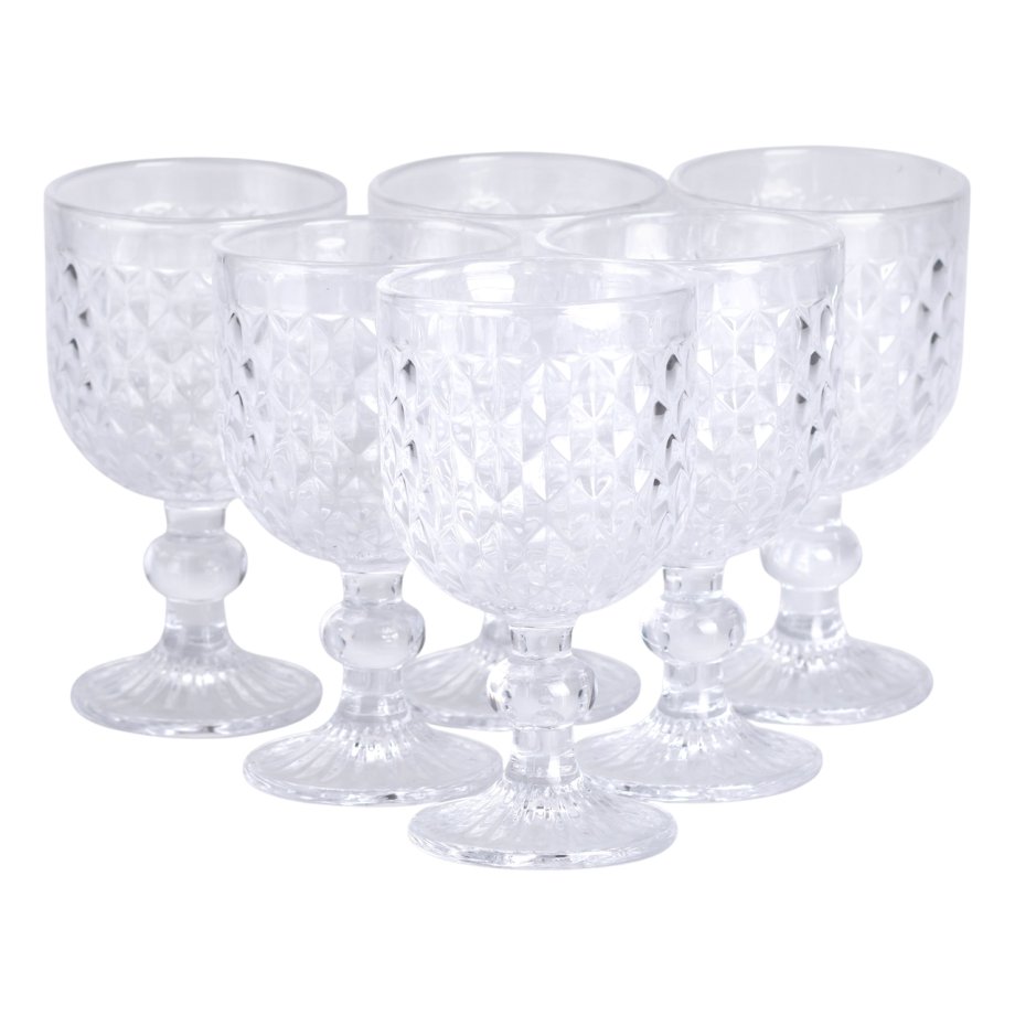 Набір келихів для вина 6 шт по 220 мл на низькій ніжці Прозорий HP-19-104