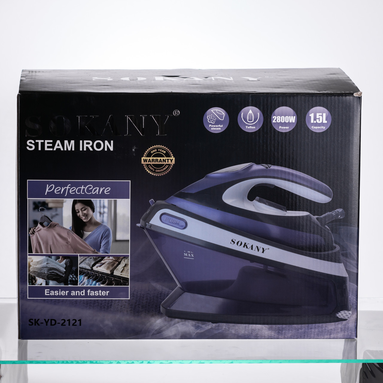 Парова праска з парогенератором і резервуаром 1,5 л 2800 Вт Sokany SK-YD-2121