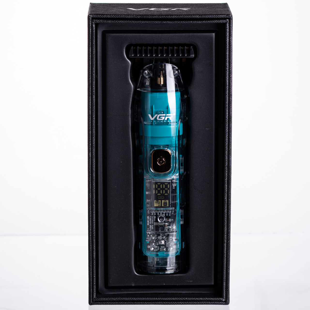 Тример для стрижки акумуляторний з 4 насадками Зелений VGR V-961