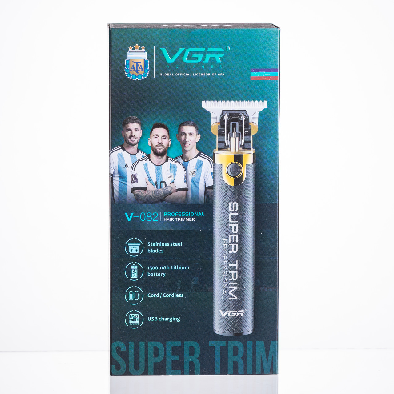 Тример для стрижки волосся акумуляторний з насадками VGR V-082