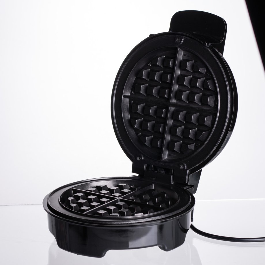 Вафельниця для бельгійських вафель з антипригарним покриттям і LED-індикатором 1000 Вт кругла Sokany SK-519