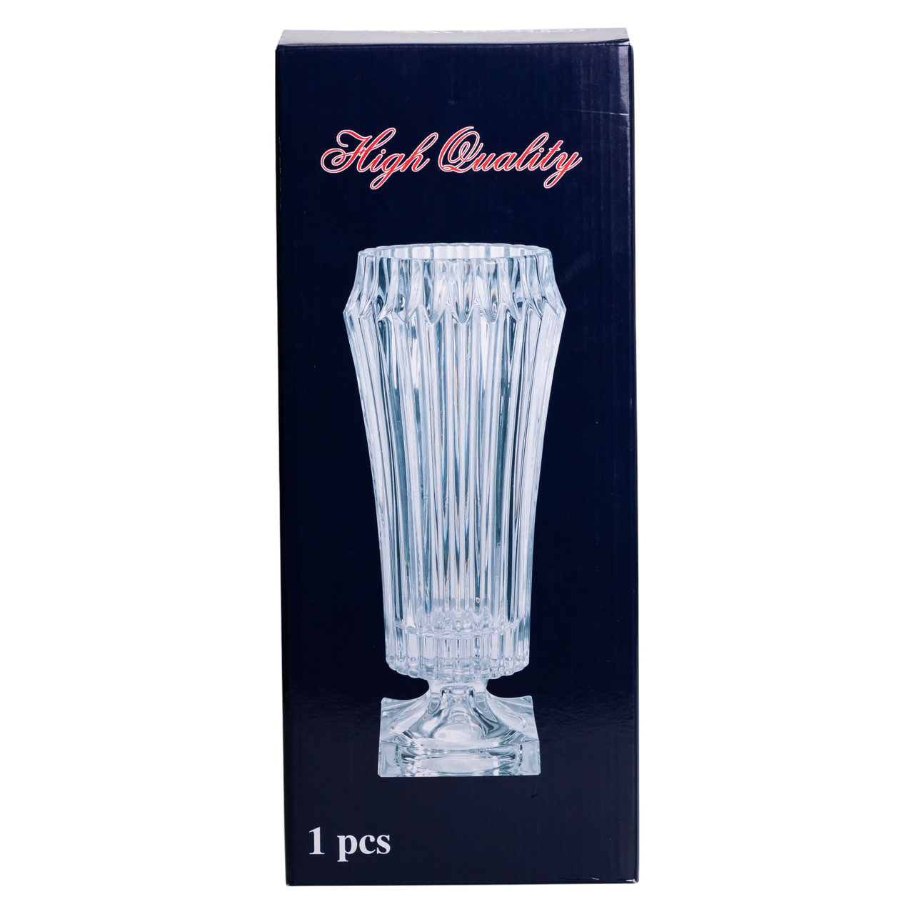 Ваза для квітів кругла 34.5 см скляна декоративна ваза з товстого скла 1.8 л HP-19-141