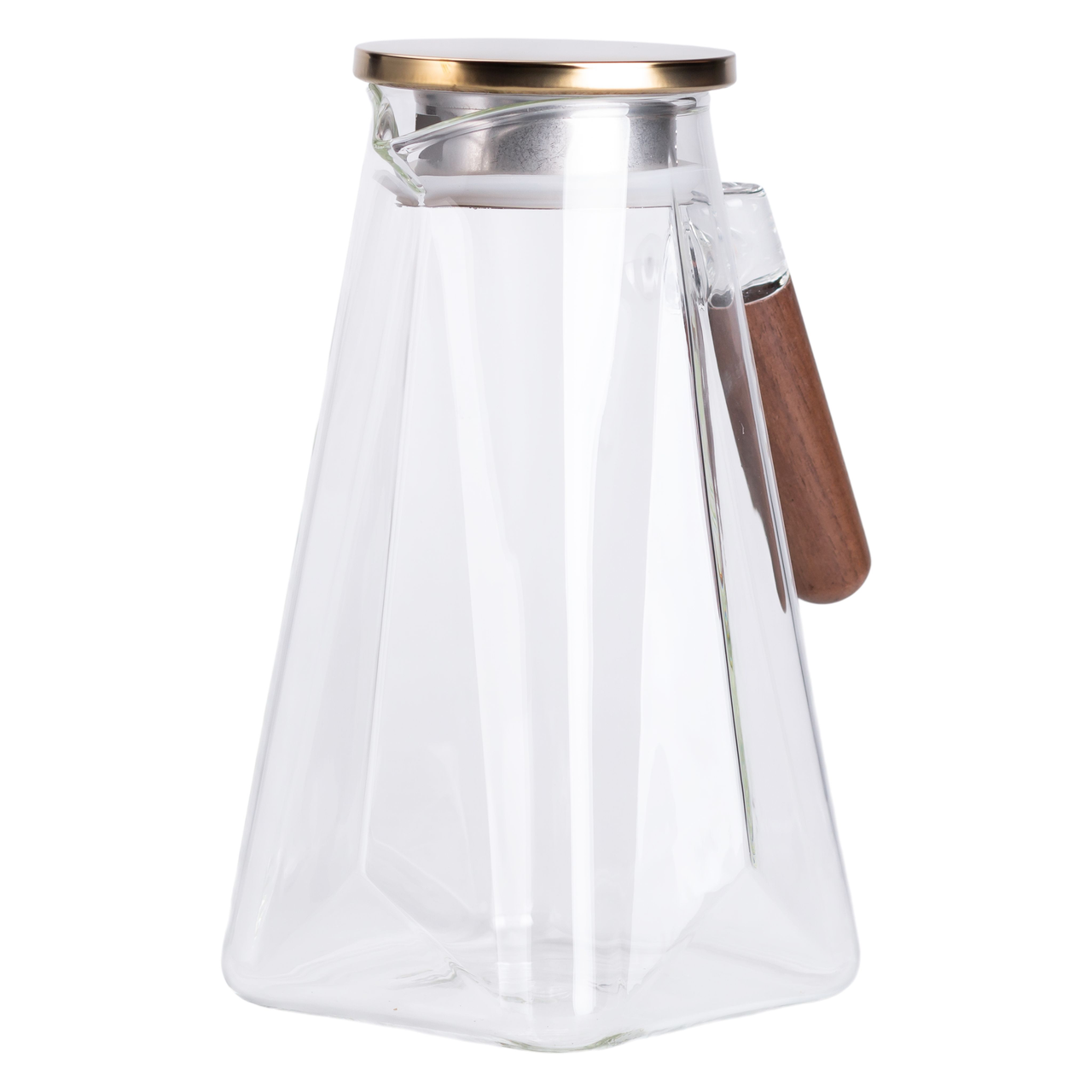 Заварник скляний для чаю 2 л Чайник для заварювання з ручкою прозорий HP-34-32