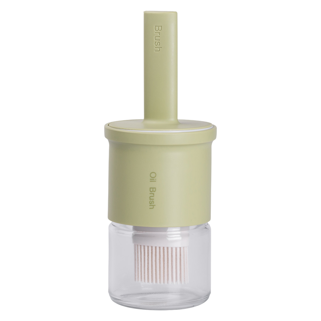 Банка для олії з пензликом 300 мл диспенсер з пензликом для оливкової, соняшникової олії Зелений HP-34-11GR