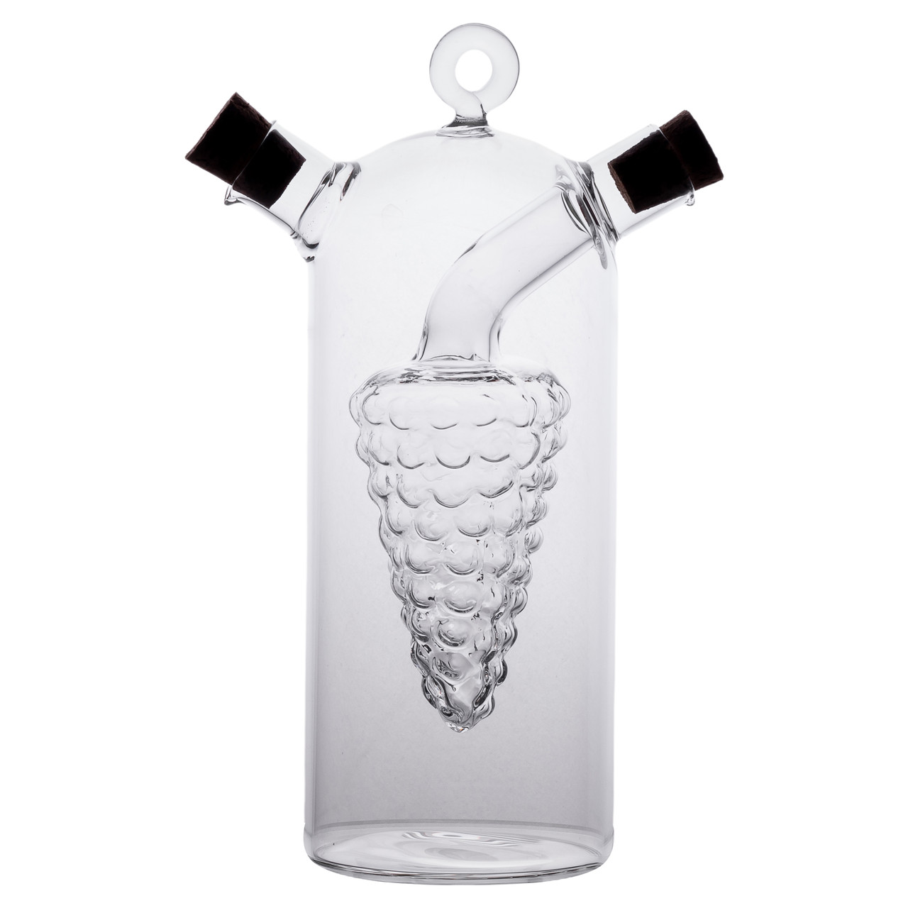 Пляшка для олії та оцту 2 в 1 подвійна пляшка для оливкової олії та оцту 380 мл скло HP-34-12