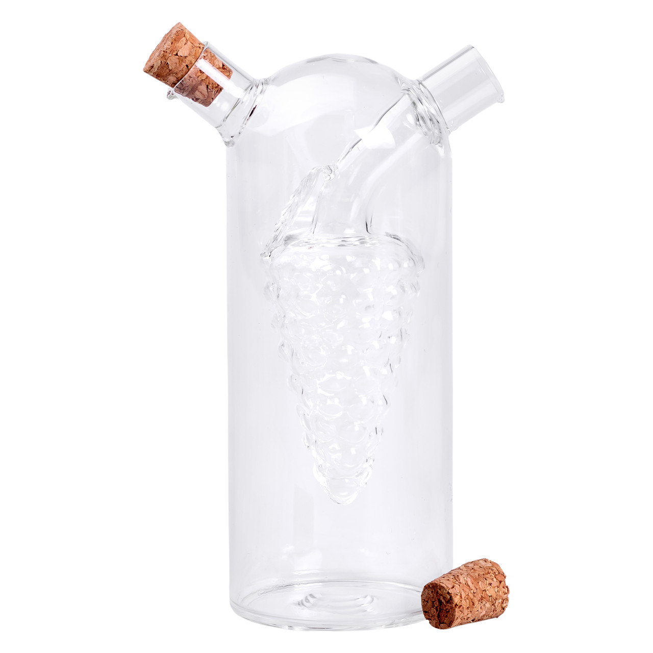 Пляшка для олії та оцту 2 в 1 скляна 380 мл для оливкової, соняшникової олії та оцту HP-34-14