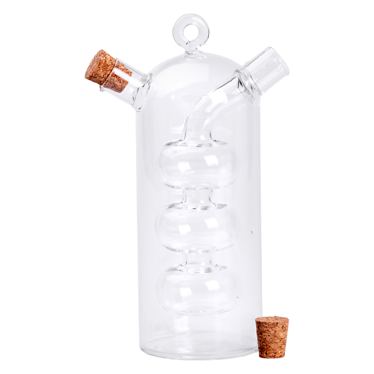 Пляшка для олії та оцту 2 в 1 скляна 400 мл для оливкової, соняшникової олії та оцту HP-34-15