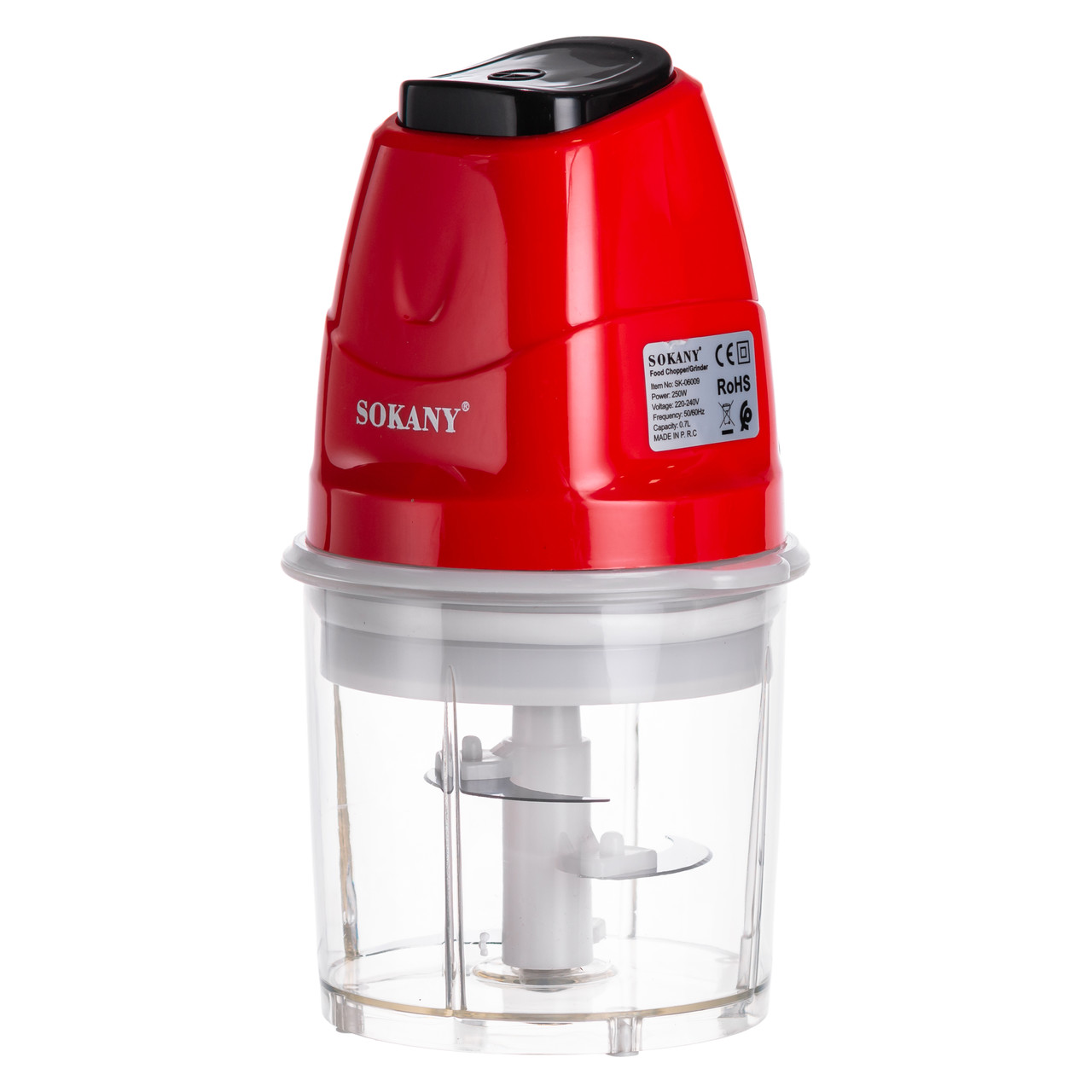 Чоппер подрібнювач з чашею на 0.7 л електричний кухонний 250 Вт Sokany SK-06009R