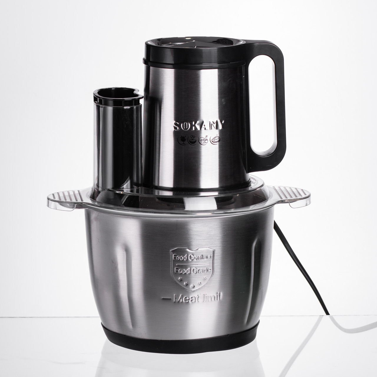 Чоппер подрібнювач із чашею на 2.7 л кухонний електричний Sokany SK-06019