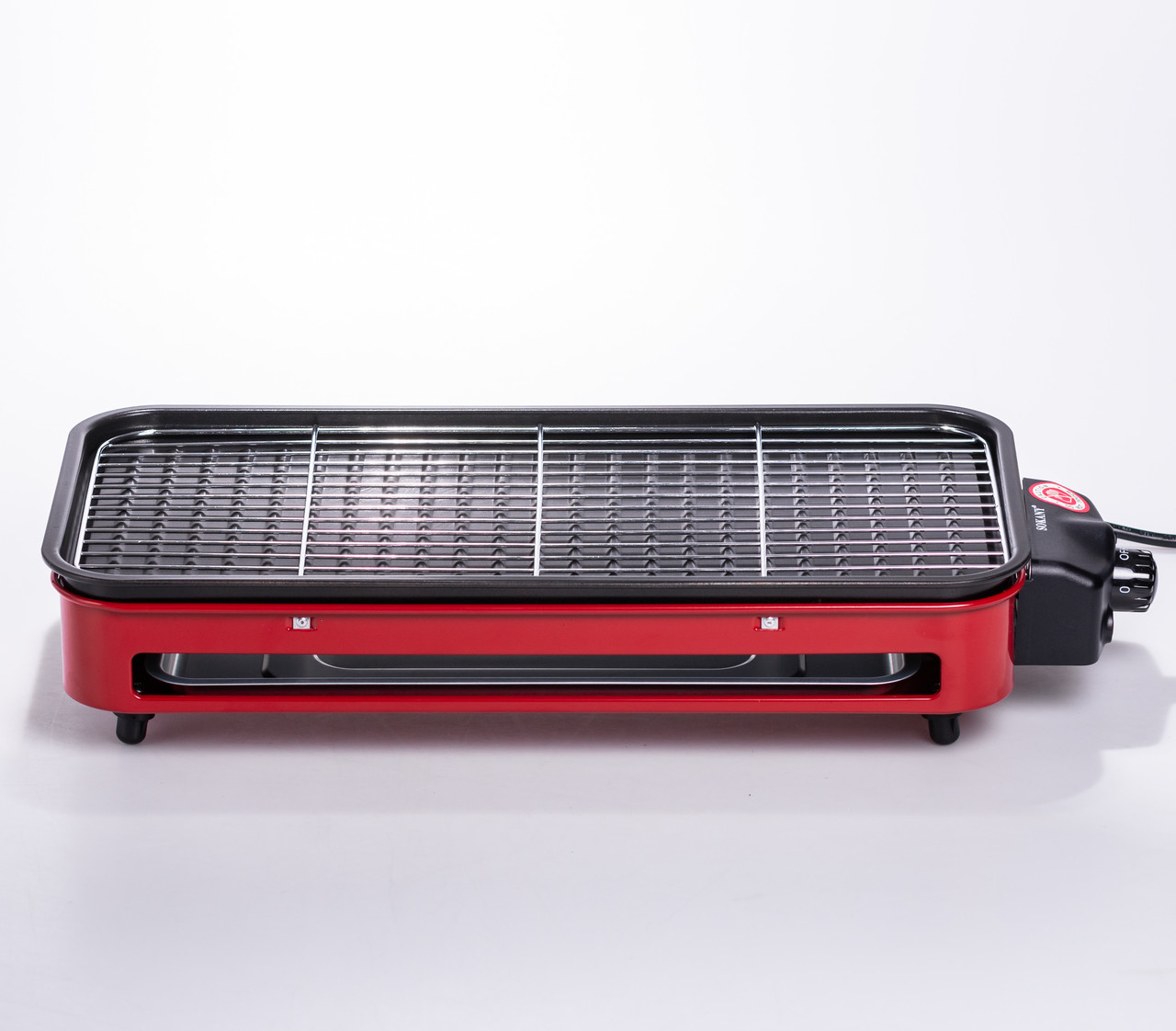 Електричний гриль настільний червоний 1500 Вт Sokany SK-6112
