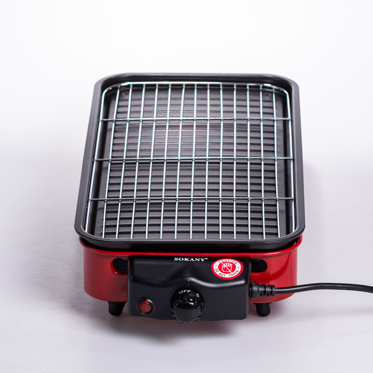 Електричний гриль настільний червоний 1500 Вт Sokany SK-6112