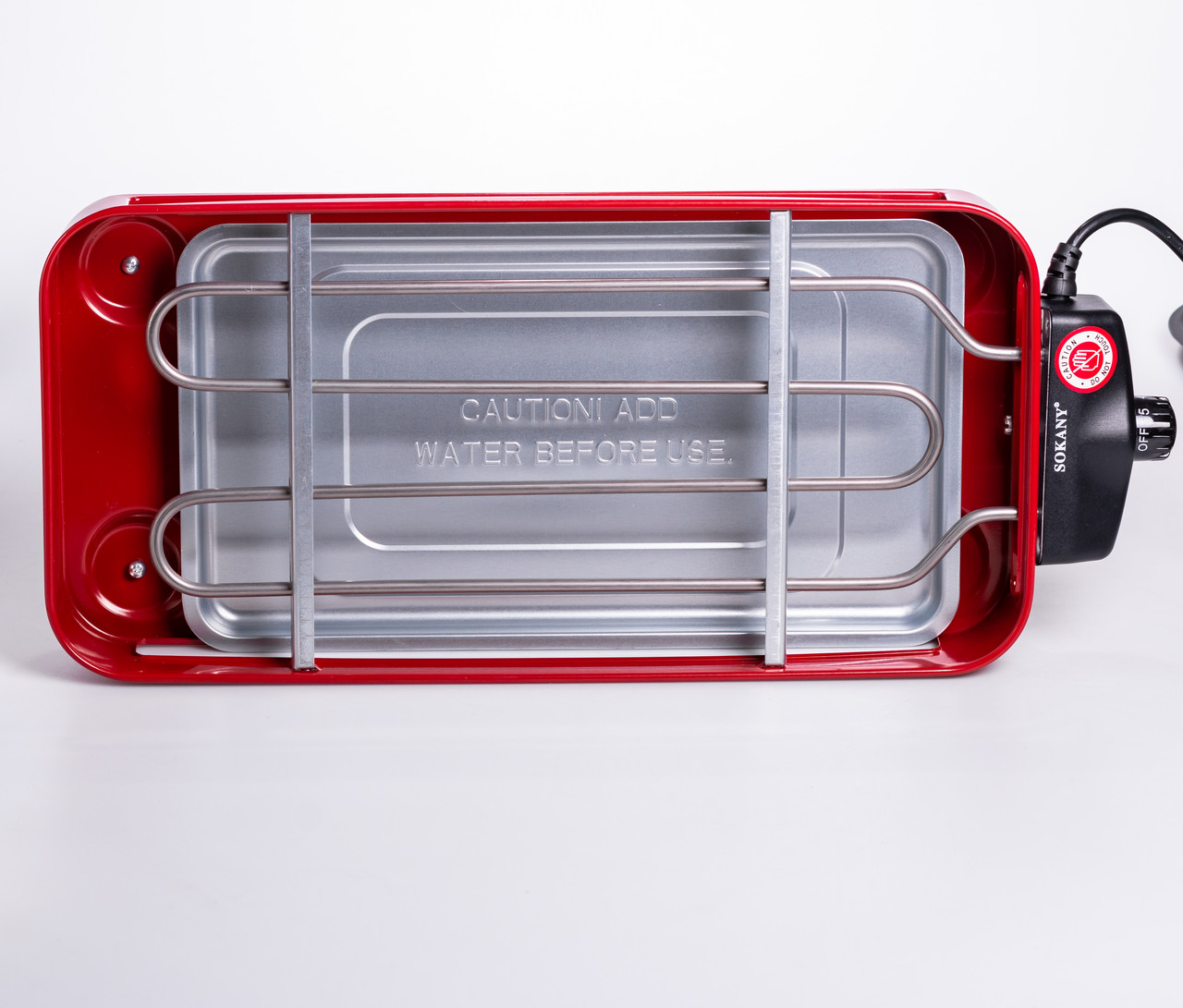 Електричний гриль настільний червоний 1500 Вт Sokany SK-6112