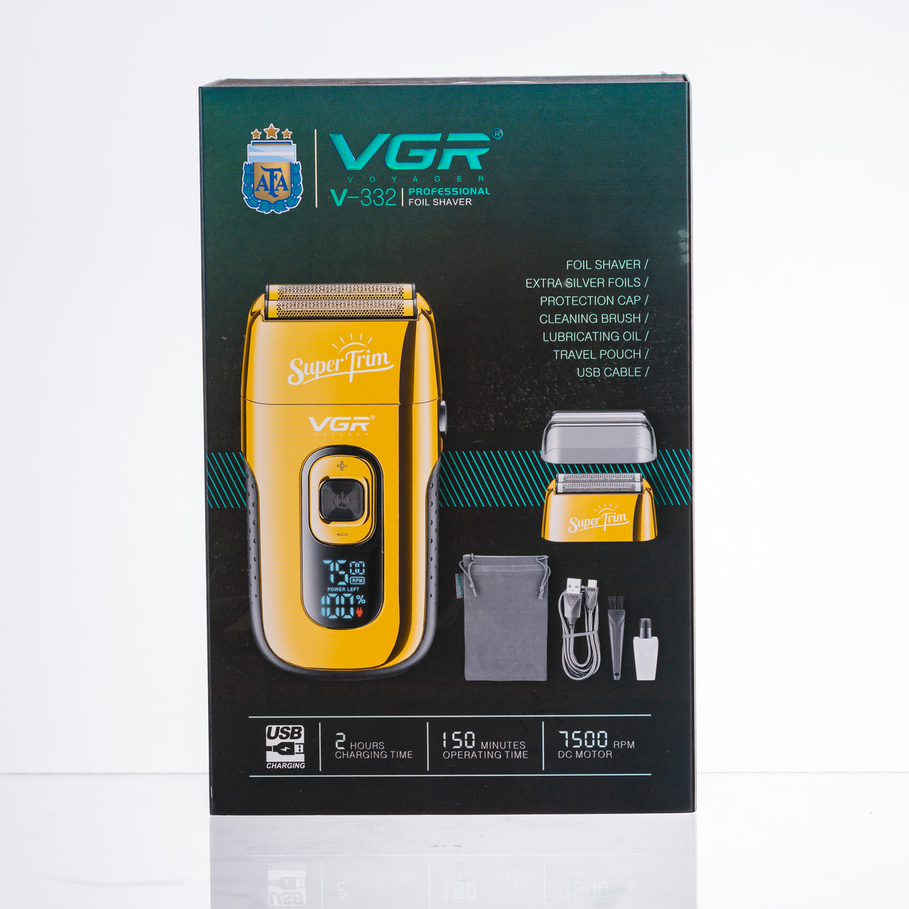 Електробритва шейвер чоловіча з LED-дисплеєм VGR V-332