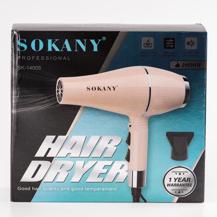 Фен для волосся з насадкою концентратором 1500 Вт  Sokany SK-14005