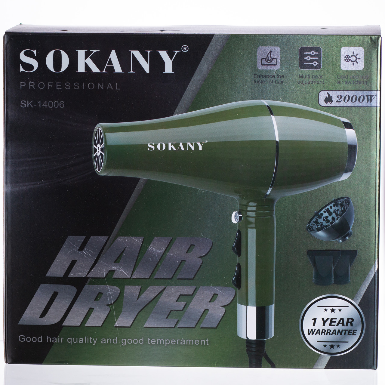 Фен для волосся з концентратором 2000 Вт  Sokany SK-14006