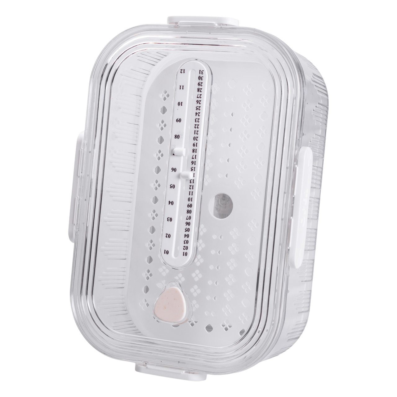 Контейнер для їжі пластиковий 32.5х22.5х11 см харчовий контейнер з індикатором дати 4.2 л Білий HP-27-2