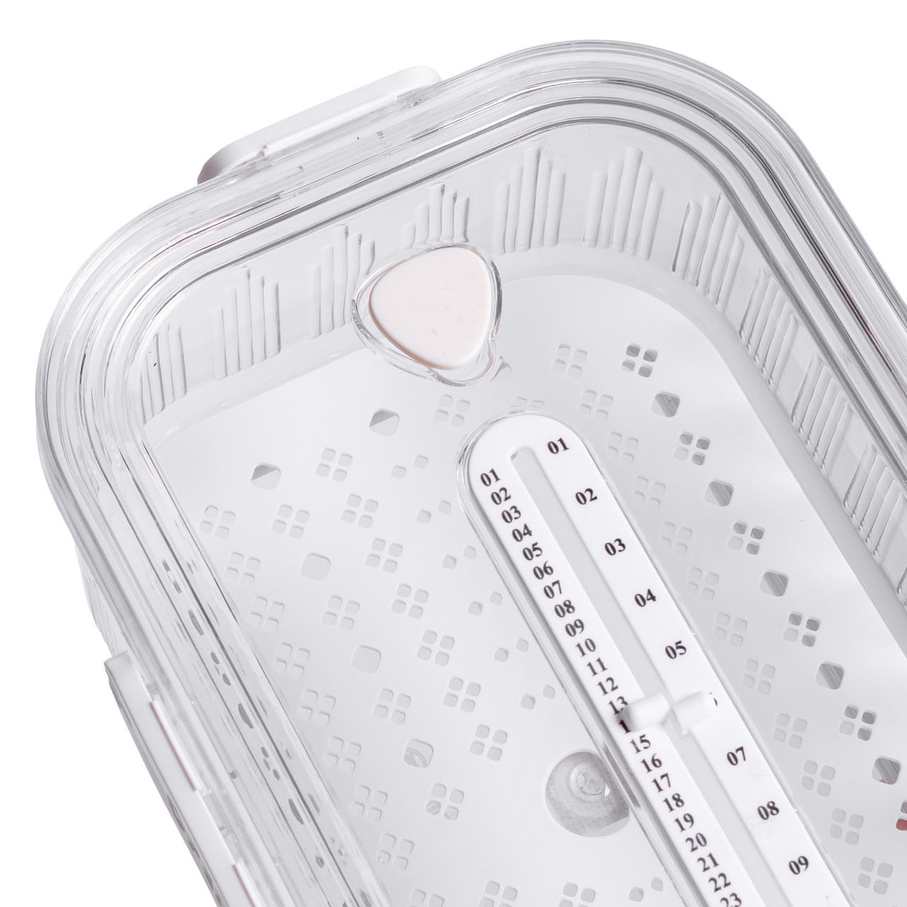 Контейнер для їжі пластиковий 32.5х22.5х11 см харчовий контейнер з індикатором дати 4.2 л Білий HP-27-2