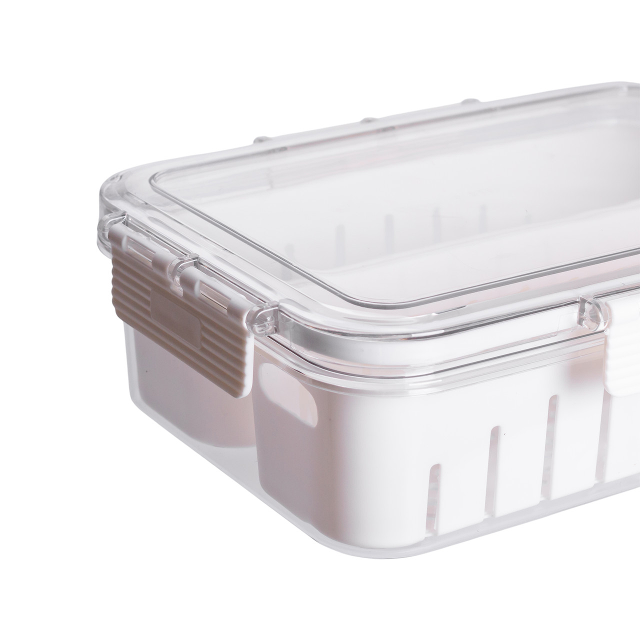 Контейнер для їжі з 2 відсіками 23.5х17х7 см судок для їжі пластиковий 1.4 л Білий HP-27-11