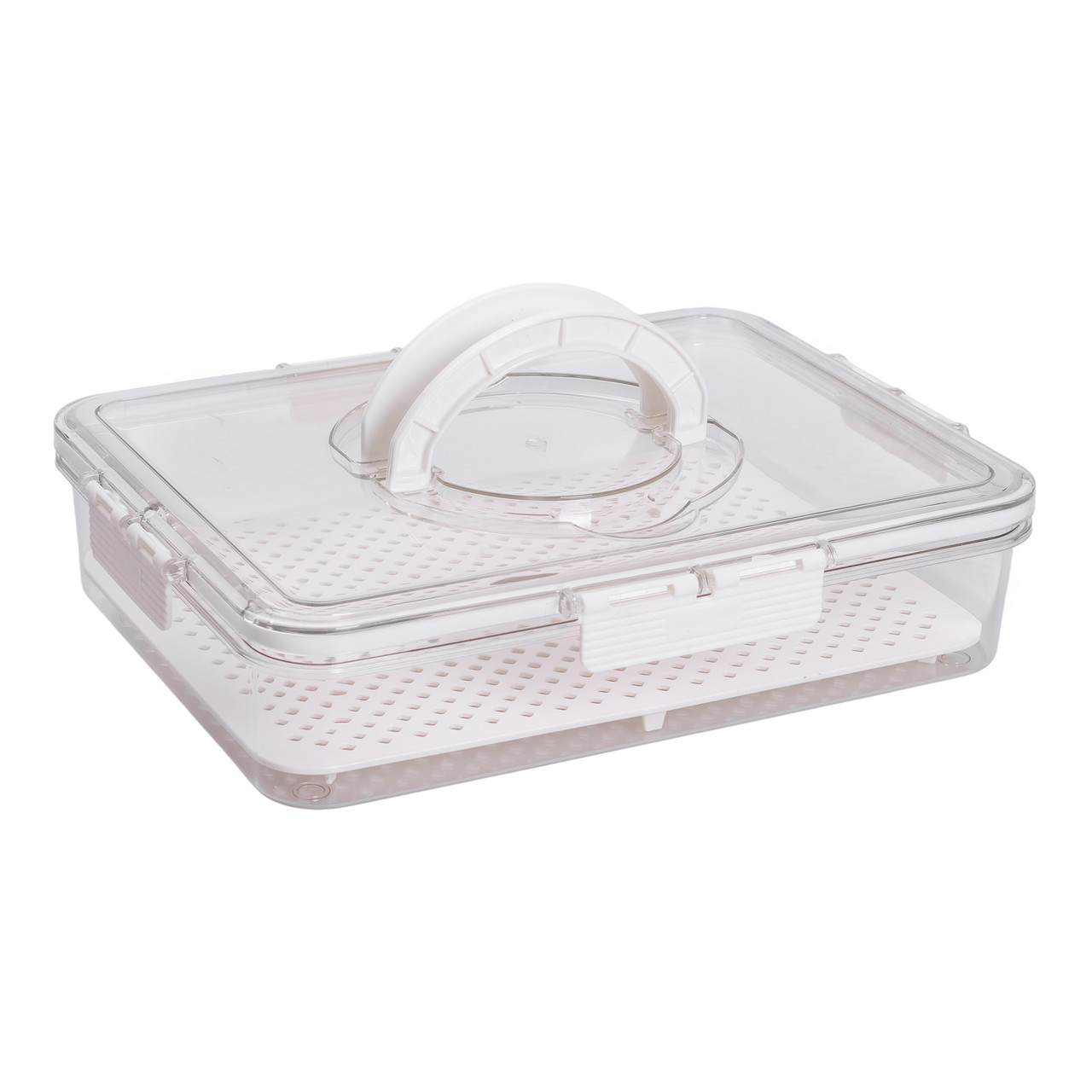 Контейнер для їжі з ручкою 31х24х7 см пластиковий харчовий контейнер 2.5 л HP-27-10