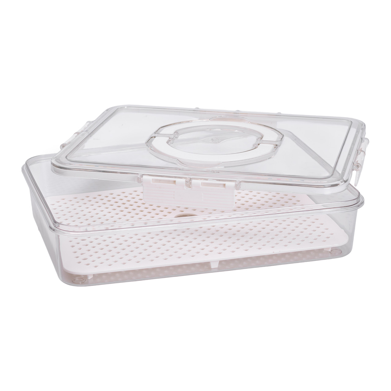 Контейнер для їжі з ручкою 31х24х7 см пластиковий харчовий контейнер 2.5 л HP-27-10
