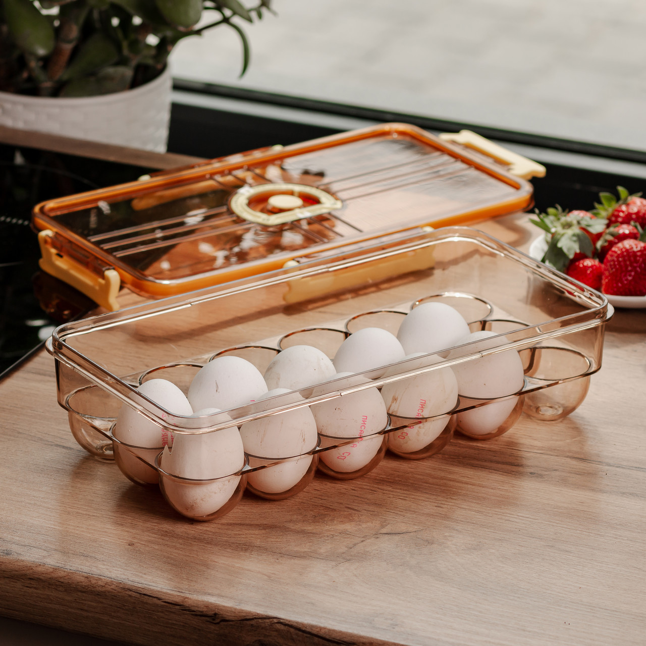 Лоток для яєць пластиковий на 18 комірок 32.5х18х8 см Коричневий HP-27-1