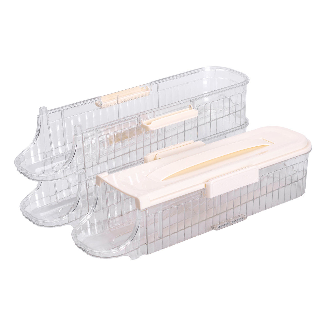 Лоток для яєць у холодильник на 3 яруси 32х10х18.5 см Бежевий HP-27-15