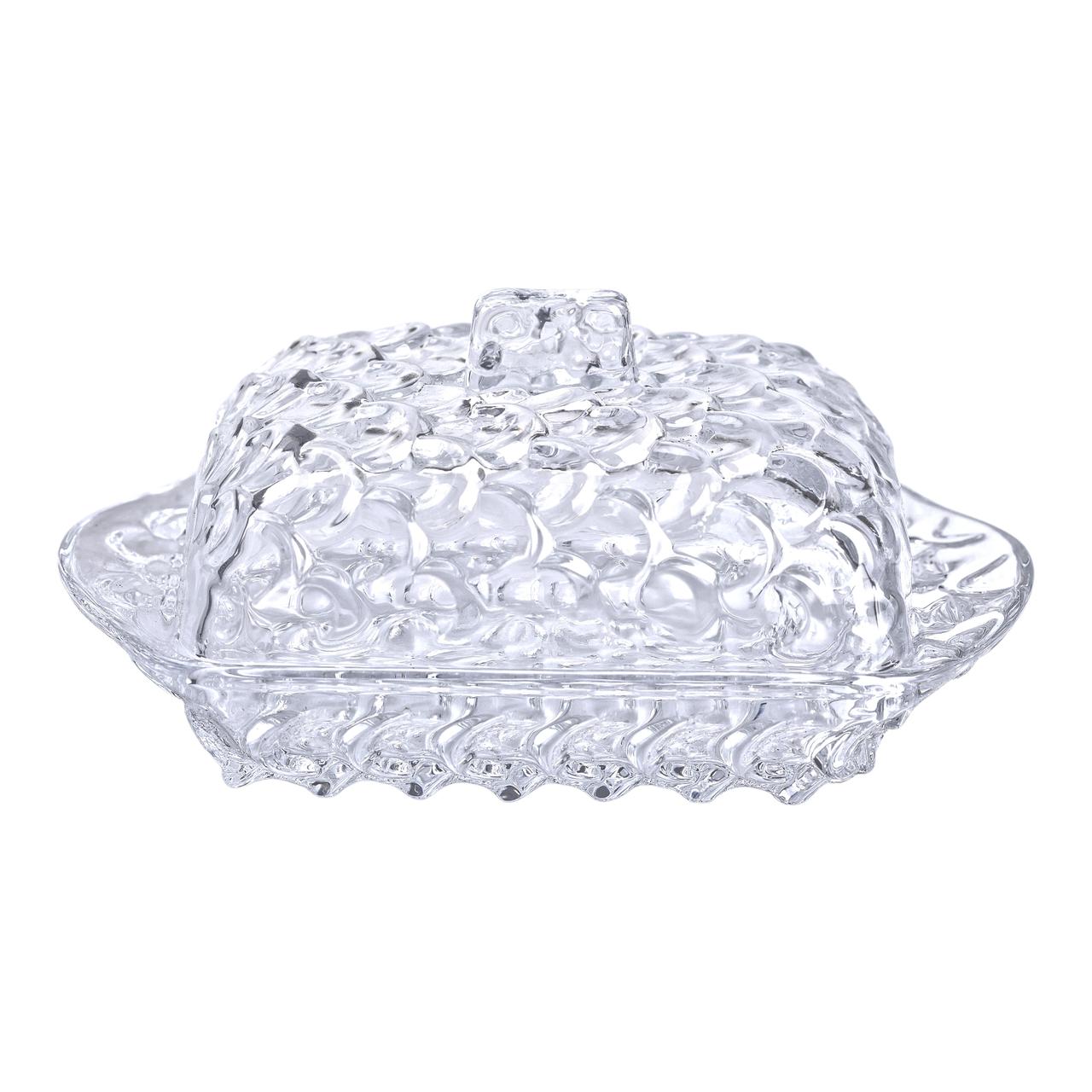 Маслянка для вершкового масла 17х10.5х8 см з кришкою зі скла HP-YH-46