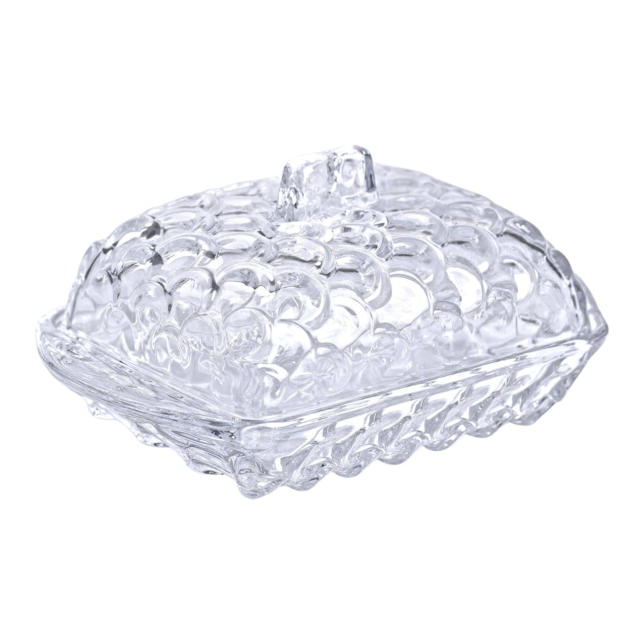 Маслянка для вершкового масла 17х10.5х8 см з кришкою зі скла HP-YH-46