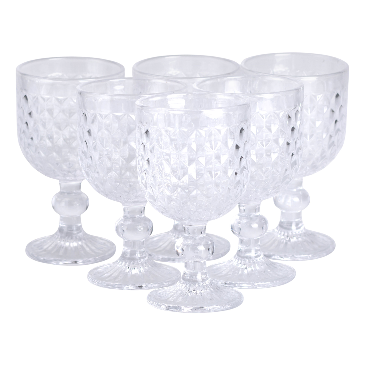 Набір келихів для вина 6 шт по 220 мл на низькій ніжці Прозорий HP-19-104