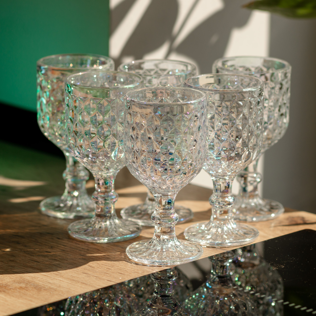 Набір келихів для вина 6 шт по 220 мл на низькій ніжці Прозорий HP-19-104