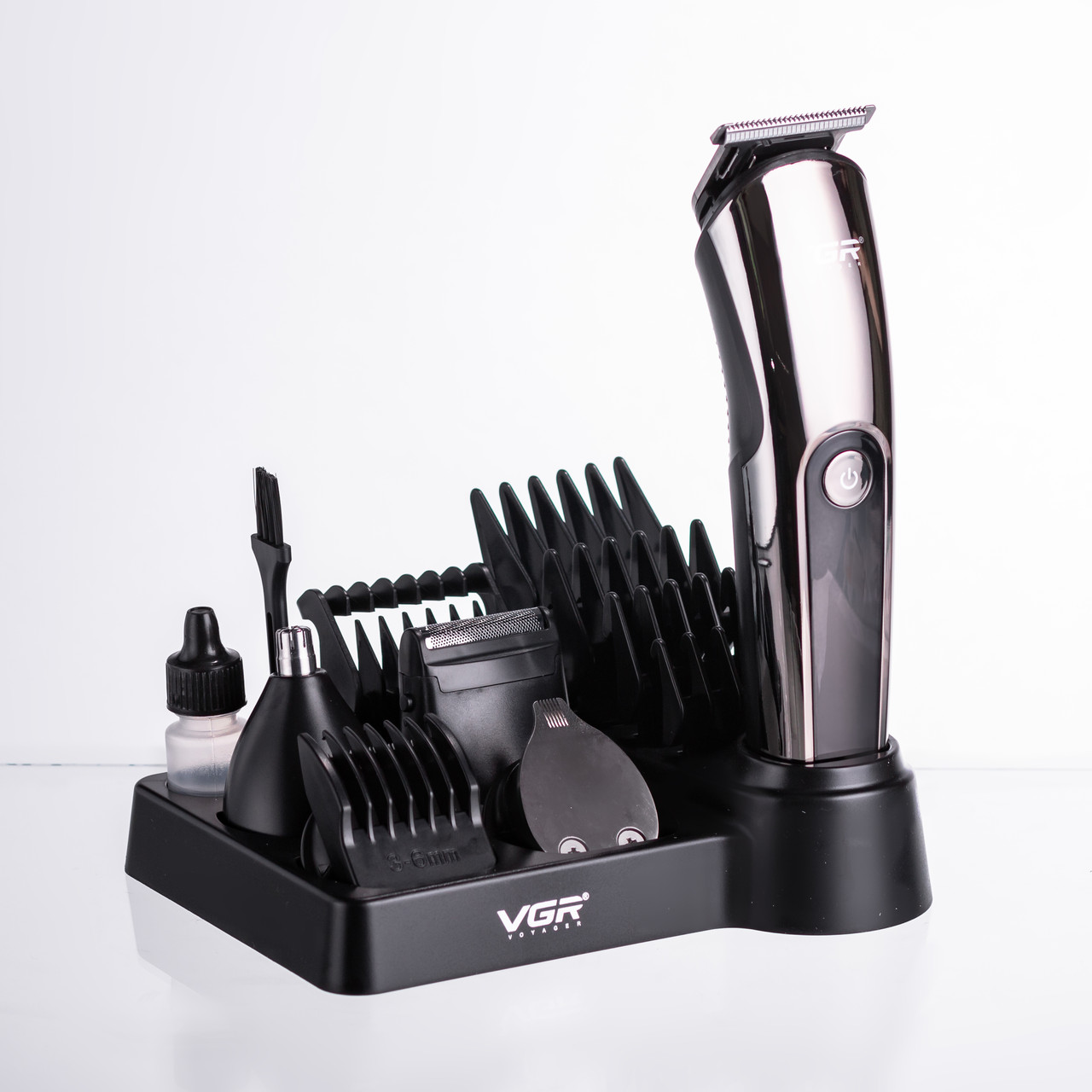 Набір для стрижки волосся 5 в 1 машинка, триммер та бритва Vgr V-107