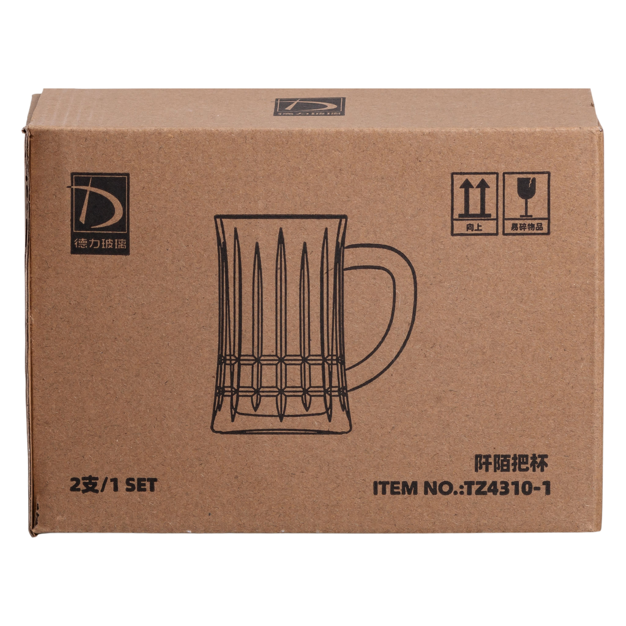 Набір пивних келихів 2 шт 310 мл зі скла HP-19-145