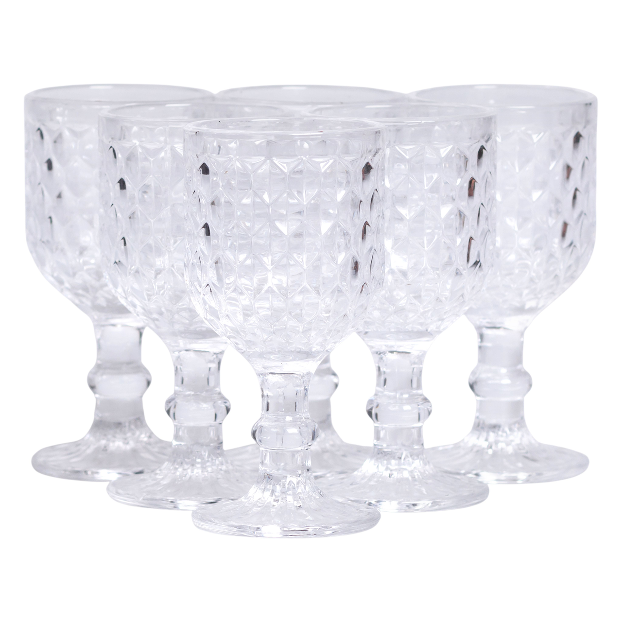 Набір чарок на ніжці 6 шт скляні 50 мл HP-19-107