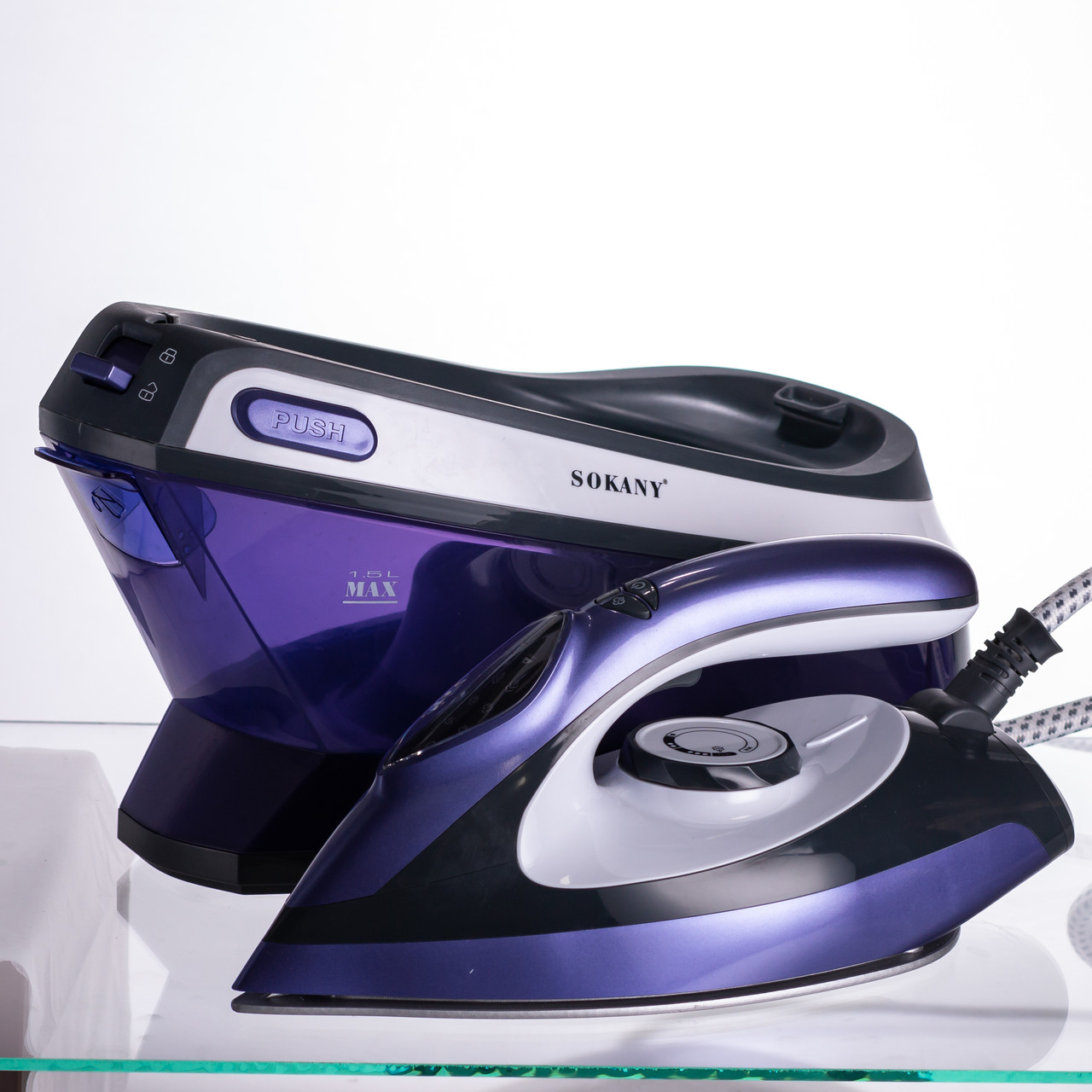 Парова праска з парогенератором і резервуаром 1,5 л 2800 Вт Sokany SK-YD-2121