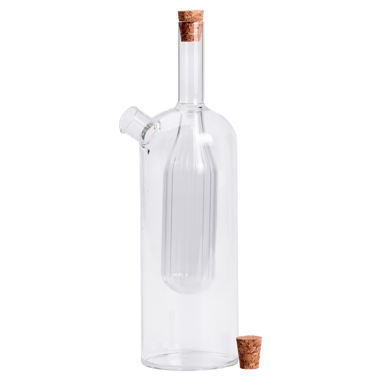 Скляна пляшка подвійна для олії та оцту 2в1 500 мл HP-34-13