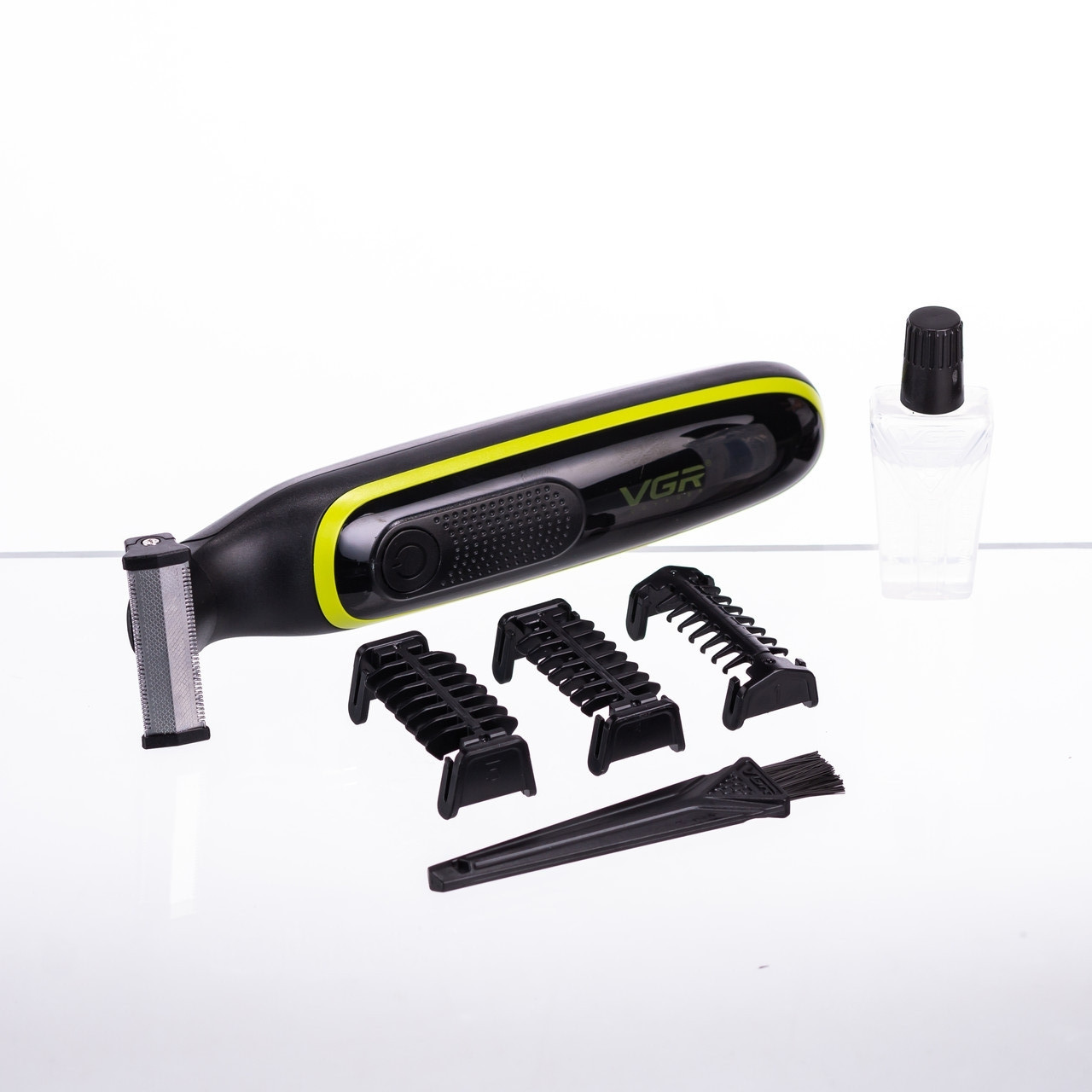 Тример для волосся та бороди з 3 насадками Чорний VGR V-017