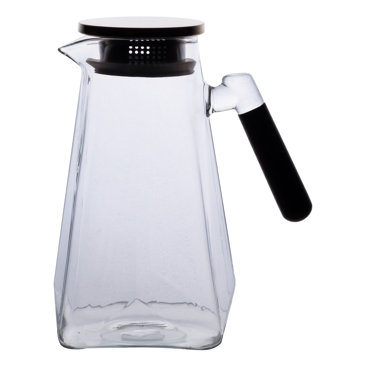 Заварник скляний для чаю 2 л Чайник для заварювання з ручкою прозорий HP-34-32