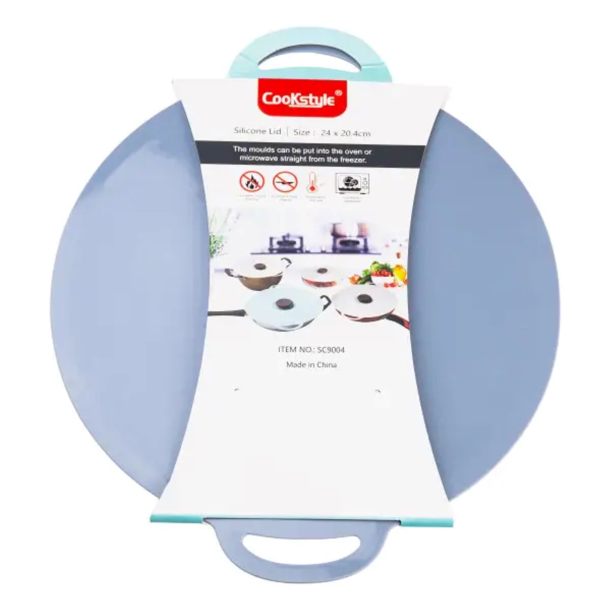 Багаторазова силіконова кришка універсальна 24 х 20.4 см Сірий HP34540S