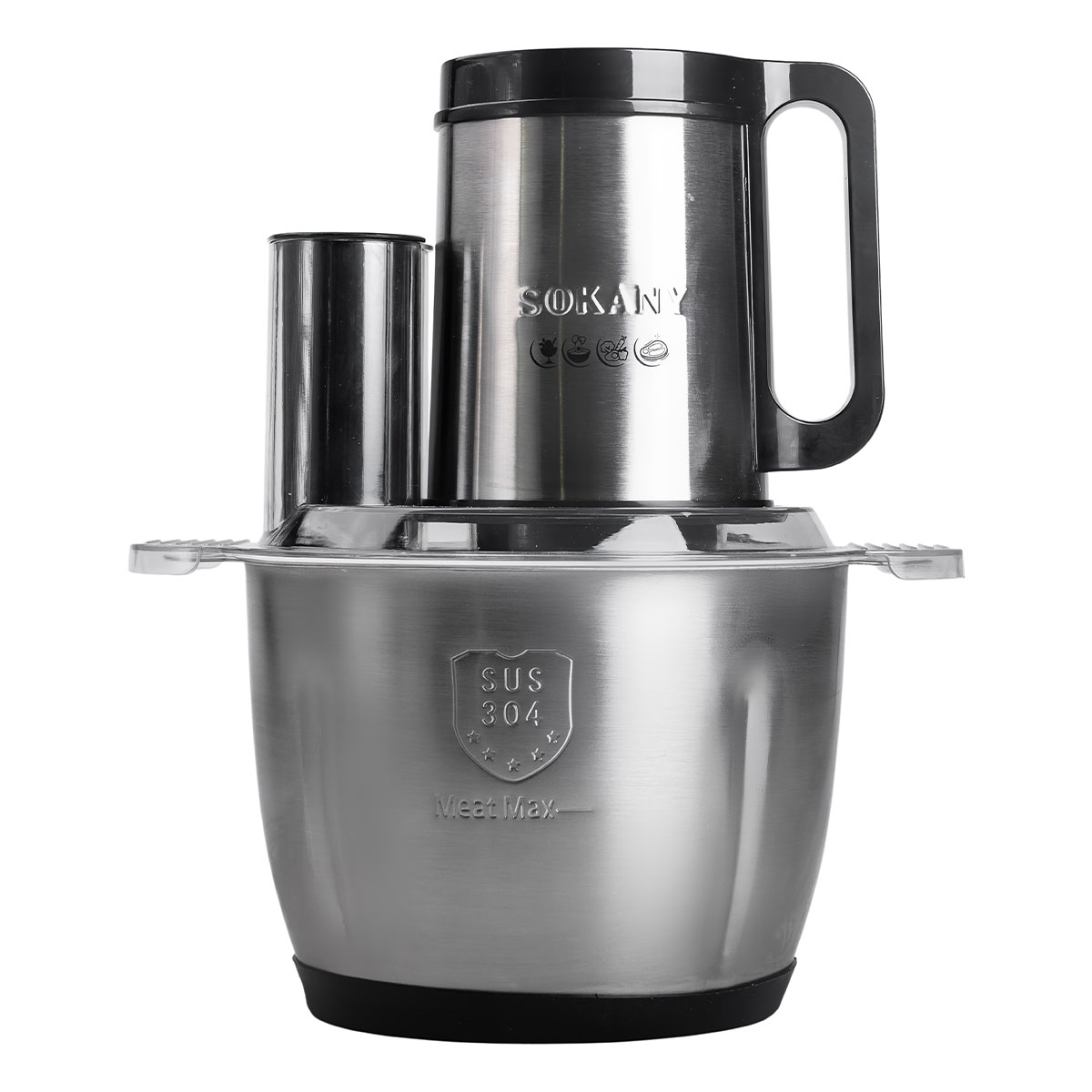 Чопер подрібнювач 600 Вт 6 лез з чашею на 2,5 літра м'ясорубка Sokany SK-06035