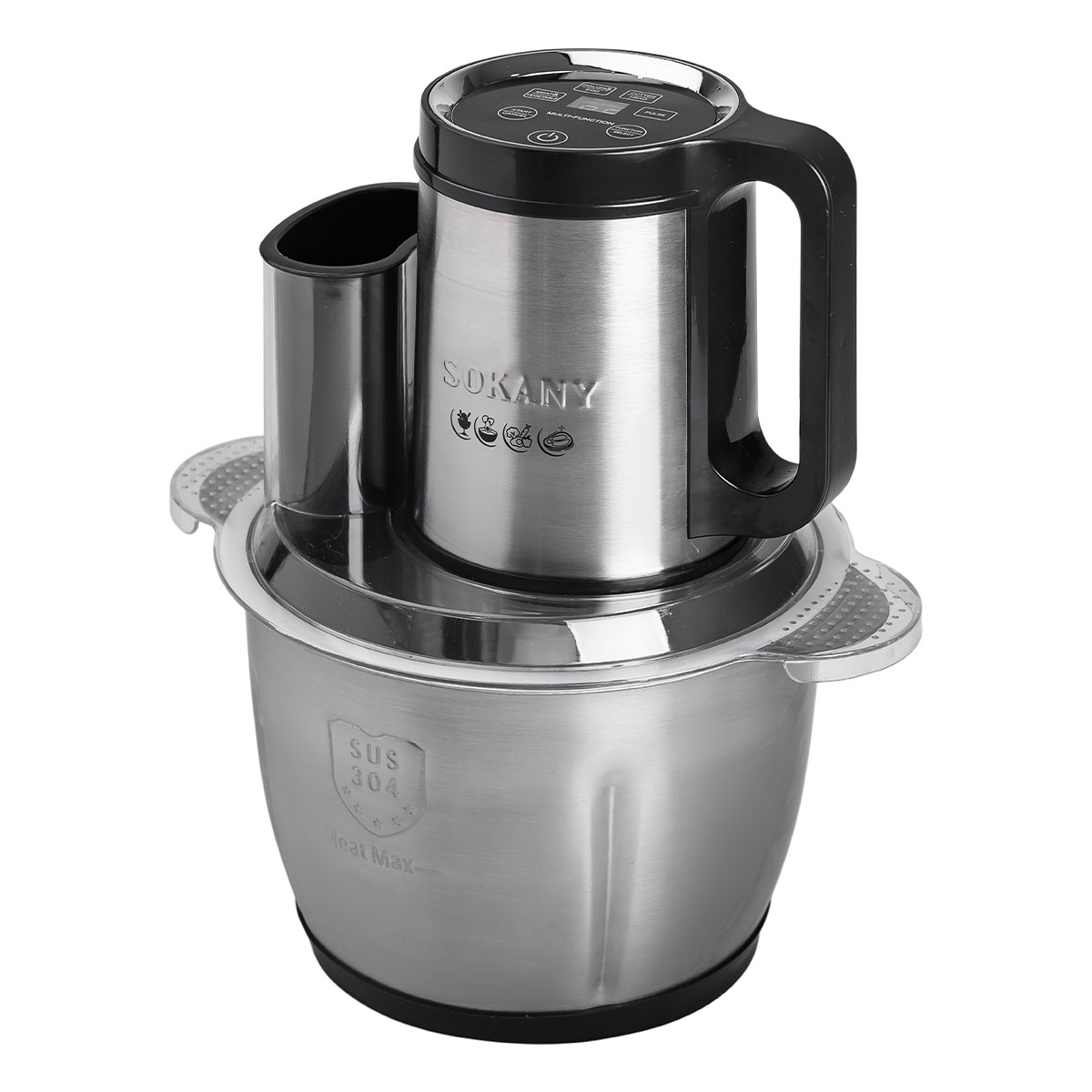 Чопер подрібнювач 600 Вт 6 лез з чашею на 2,5 літра м'ясорубка Sokany SK-06035