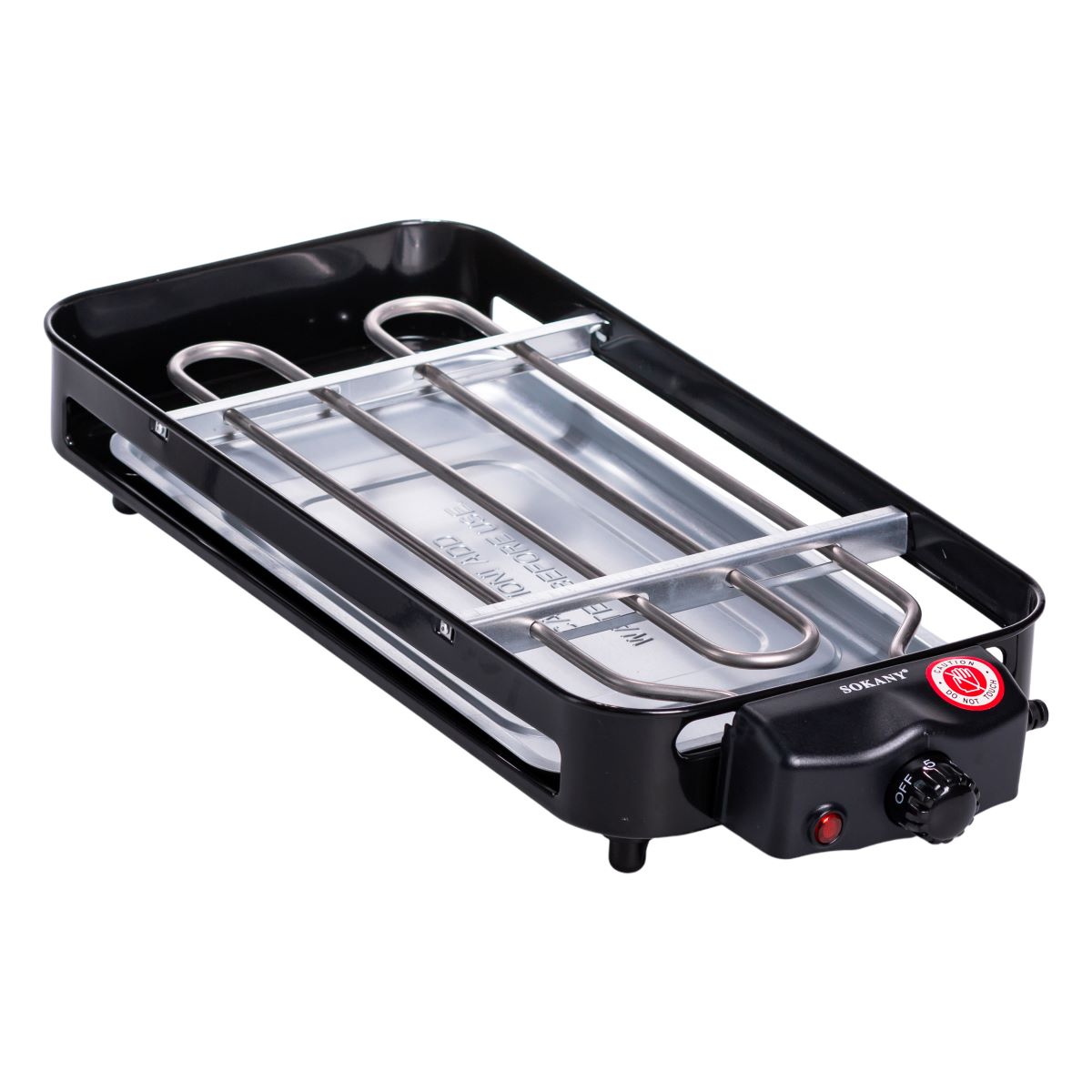 Електричний гриль  настільний чорний 1500 Вт Sokany SK-6112
