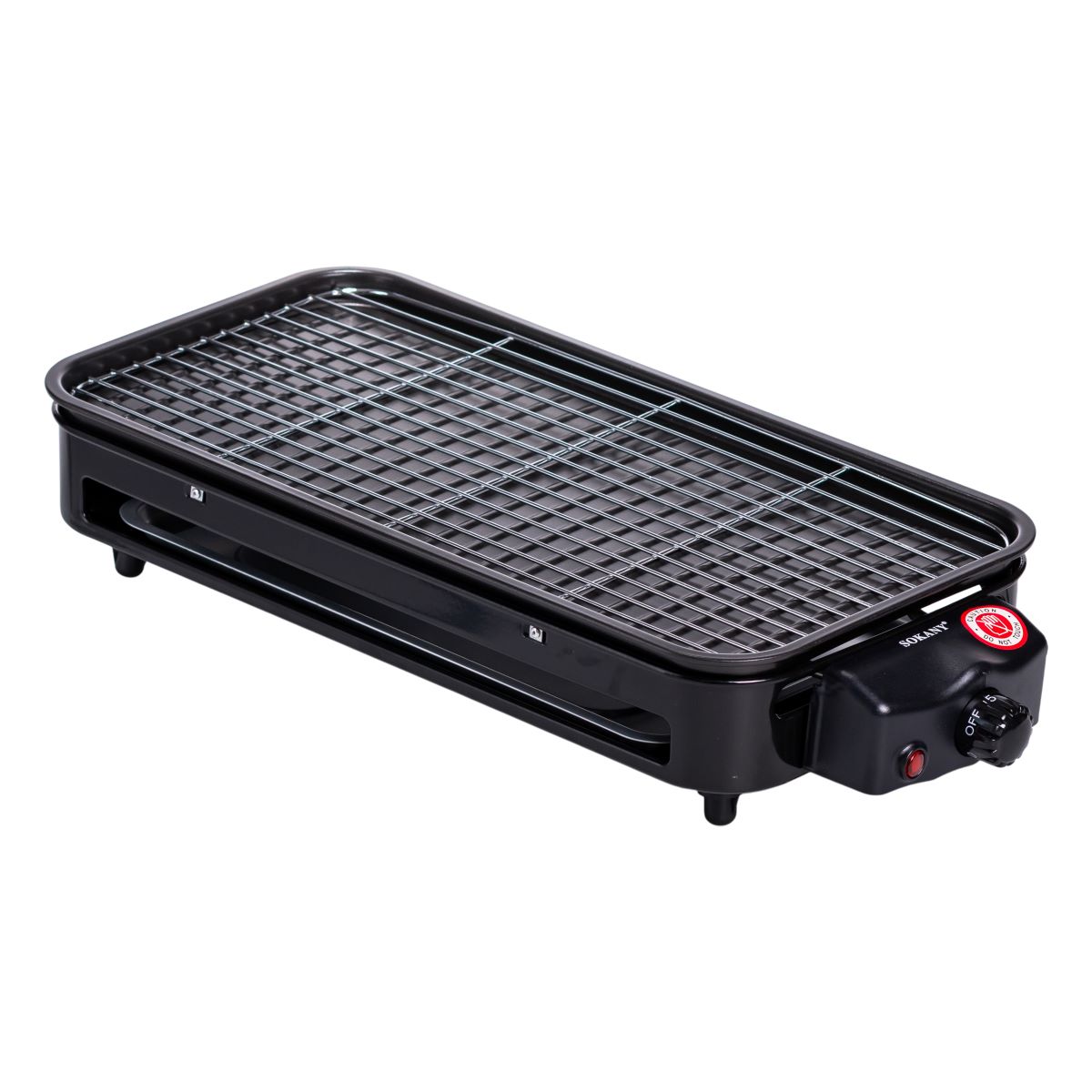 Електричний гриль  настільний чорний 1500 Вт Sokany SK-6112