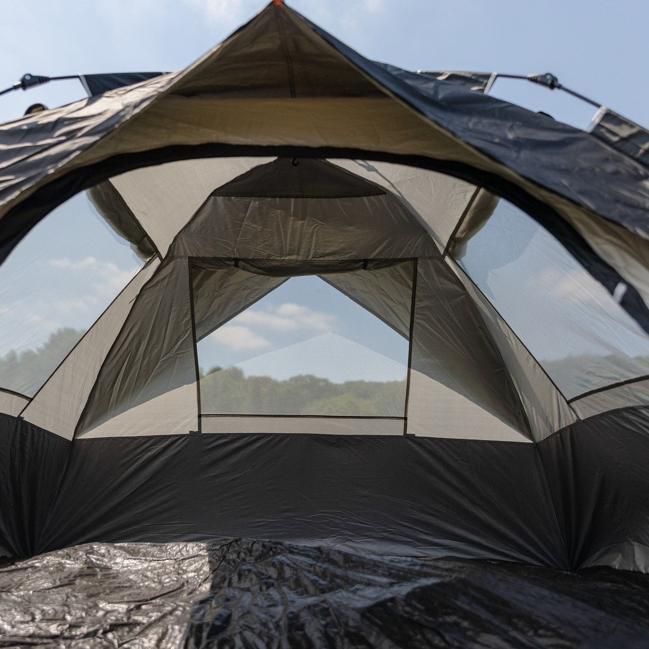 Намет автоматичний тримісний 2 на 2 (м) кемпінговий туристичний LU-016B Чорний