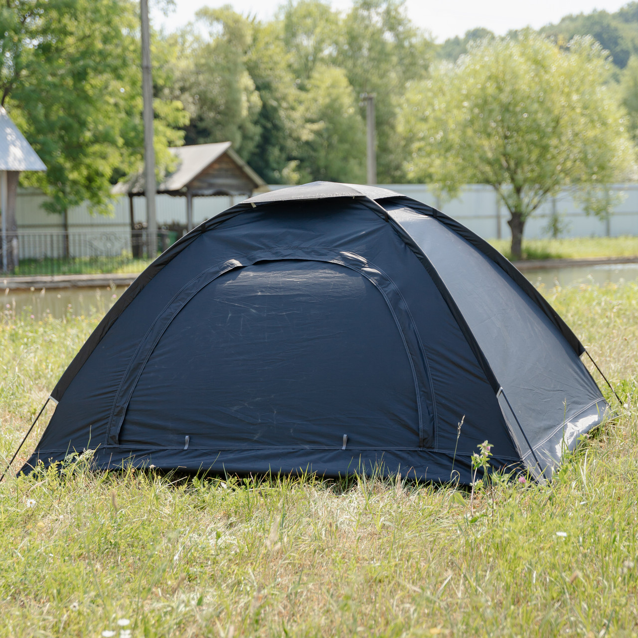 Намет двомісний 200×150×120 см кемпінговий туристичний для риболовлі LU-025B Чорний