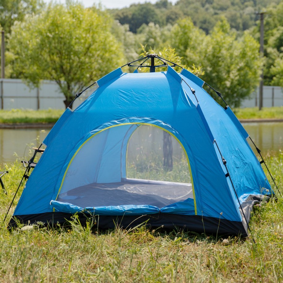 Намет кемпінговий 2 на 2 метри автоматичний для риболовлі походу туристичний LU-019BL Блакитний