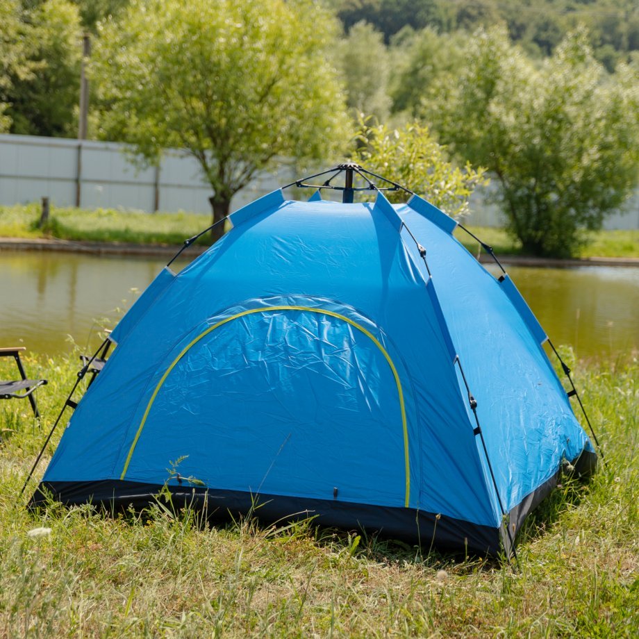 Намет кемпінговий 2 на 2 метри автоматичний для риболовлі походу туристичний LU-019BL Блакитний
