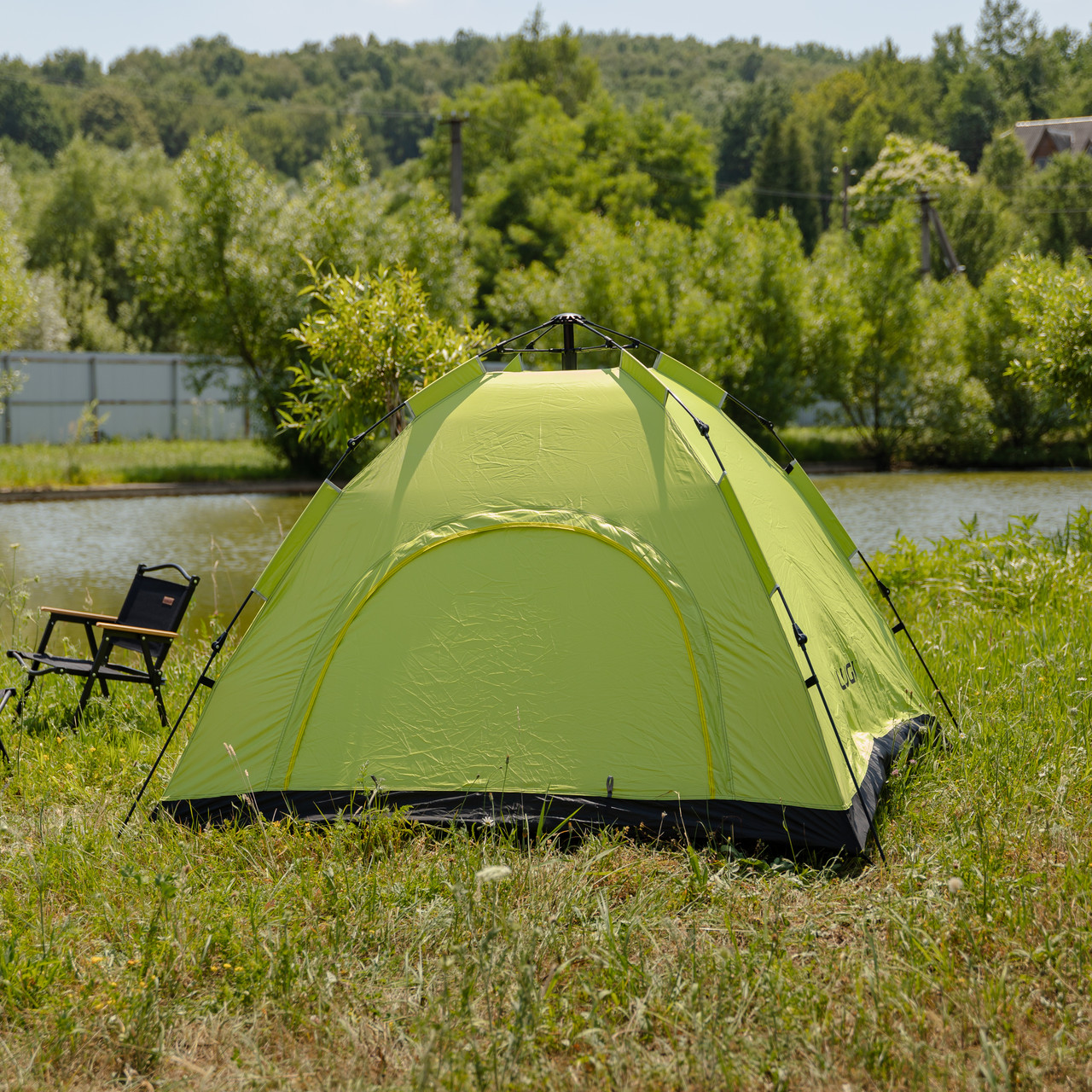 Намет кемпінговий 2 на 2 метри автоматичний для риболовлі походу туристичний LU-019M Салатовий